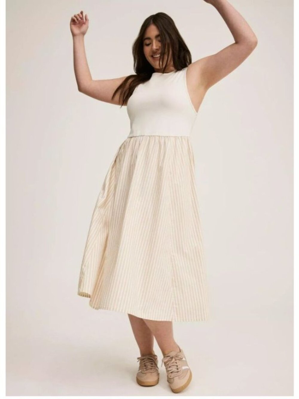 NWT torrid aline midi dress whisper white